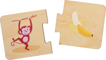 Holzpuzzle Tiere füttern